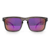 Premium Kush Polarized Keyhole Rectangle Sport Horn Rim Sunglasses