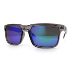 Premium Kush Polarized Keyhole Rectangle Sport Horn Rim Sunglasses