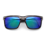 Premium Kush Polarized Keyhole Rectangle Sport Horn Rim Sunglasses