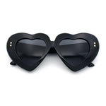 Womens Oversize Thick Heart Shape Funky Retro Sunglasses