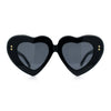 Womens Oversize Thick Heart Shape Funky Retro Sunglasses