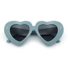 Womens Oversize Thick Heart Shape Funky Retro Sunglasses