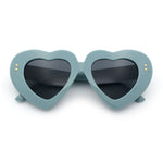 Womens Oversize Thick Heart Shape Funky Retro Sunglasses