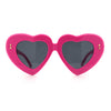 Womens Oversize Thick Heart Shape Funky Retro Sunglasses