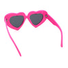 Womens Oversize Thick Heart Shape Funky Retro Sunglasses