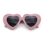 Womens Oversize Thick Heart Shape Funky Retro Sunglasses