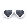Womens Oversize Thick Heart Shape Funky Retro Sunglasses