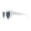 Womens Oversize Thick Heart Shape Funky Retro Sunglasses