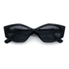 Womens Celtic Cross Motif Hinge Mod Geometric Cat Eye Sunglasses