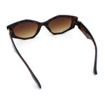 Womens Celtic Cross Motif Hinge Mod Geometric Cat Eye Sunglasses