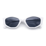 Womens Celtic Cross Motif Hinge Mod Geometric Cat Eye Sunglasses