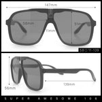 Mens Racer Mobster Fashion Oversize Sunglasses
