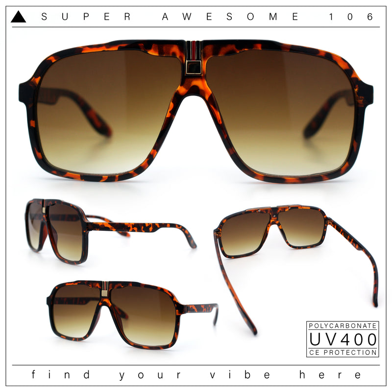 Mens Racer Mobster Fashion Oversize Sunglasses