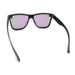 Kush Premium Mens Shield Horn Rim Mirror Lens Sunglasses