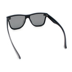 Kush Premium Mens Shield Horn Rim Mirror Lens Sunglasses