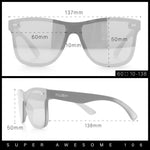 Kush Premium Mens Shield Horn Rim Mirror Lens Sunglasses