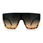 SA106 80s Flat Top Shield Robotic Plastic Sunglasses