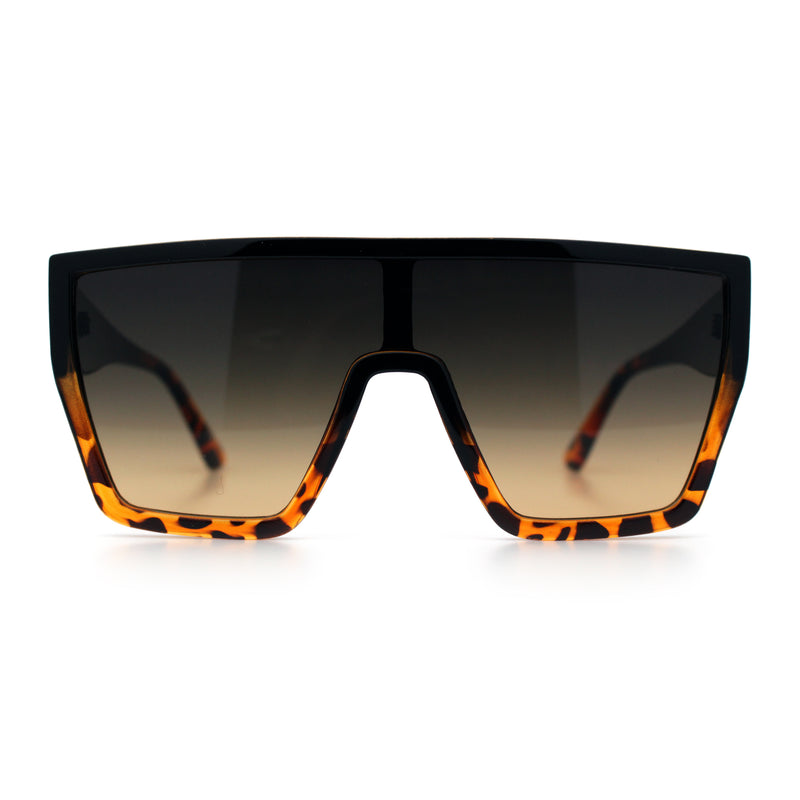SA106 80s Flat Top Shield Robotic Plastic Sunglasses
