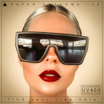 SA106 80s Flat Top Shield Robotic Plastic Sunglasses