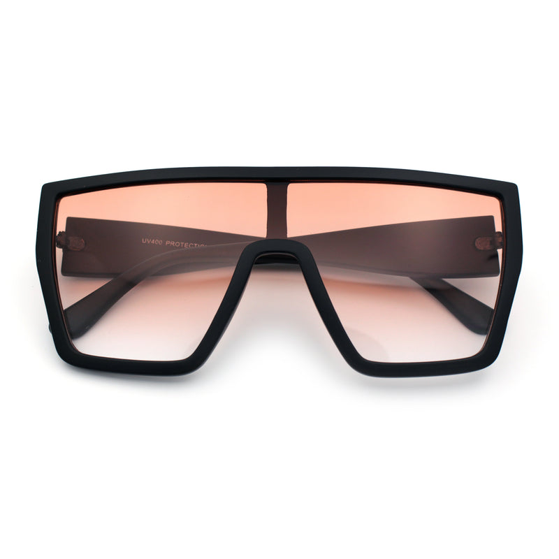 SA106 80s Flat Top Shield Robotic Plastic Sunglasses