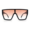 SA106 80s Flat Top Shield Robotic Plastic Sunglasses