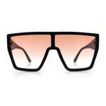 SA106 80s Flat Top Shield Robotic Plastic Sunglasses