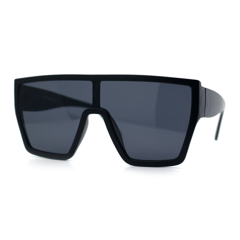 SA106 80s Flat Top Shield Robotic Plastic Sunglasses