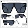 SA106 80s Flat Top Shield Robotic Plastic Sunglasses