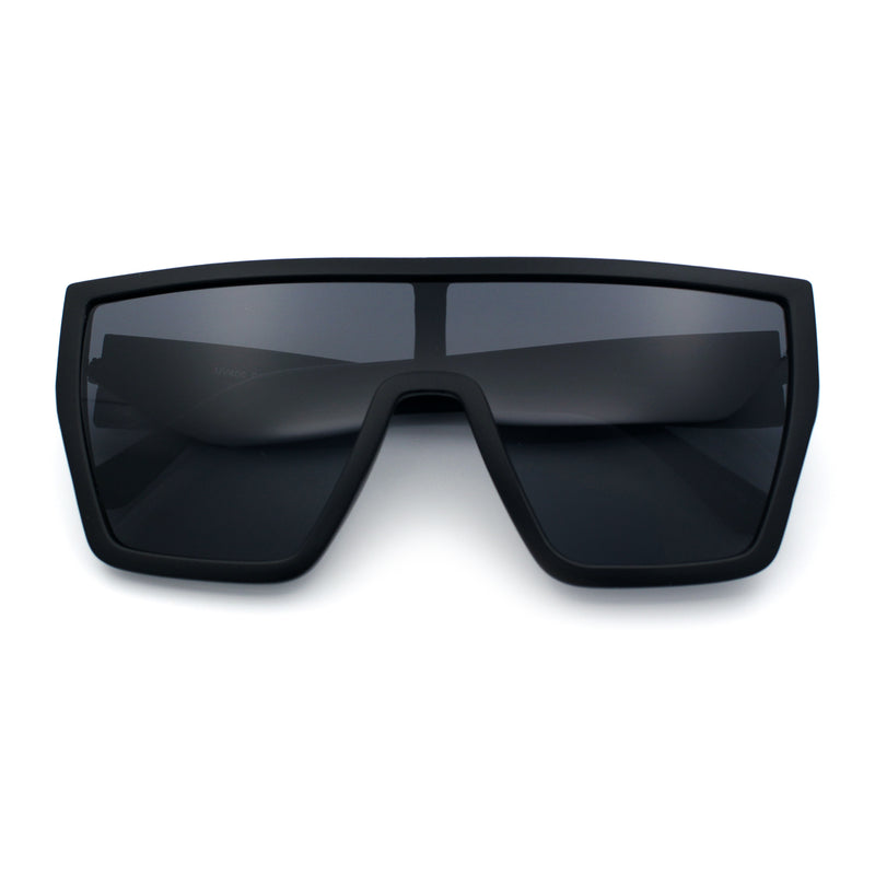 SA106 80s Flat Top Shield Robotic Plastic Sunglasses