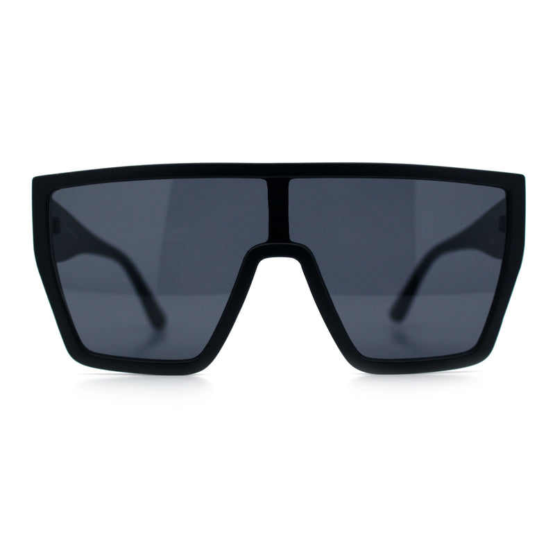 SA106 80s Flat Top Shield Robotic Plastic Sunglasses