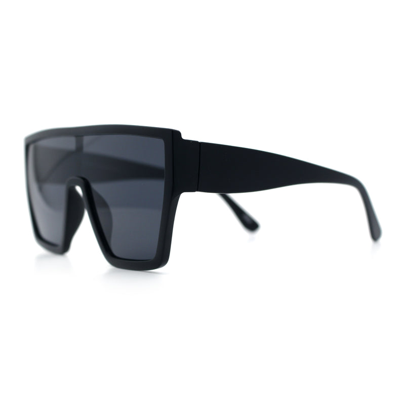 SA106 80s Flat Top Shield Robotic Plastic Sunglasses
