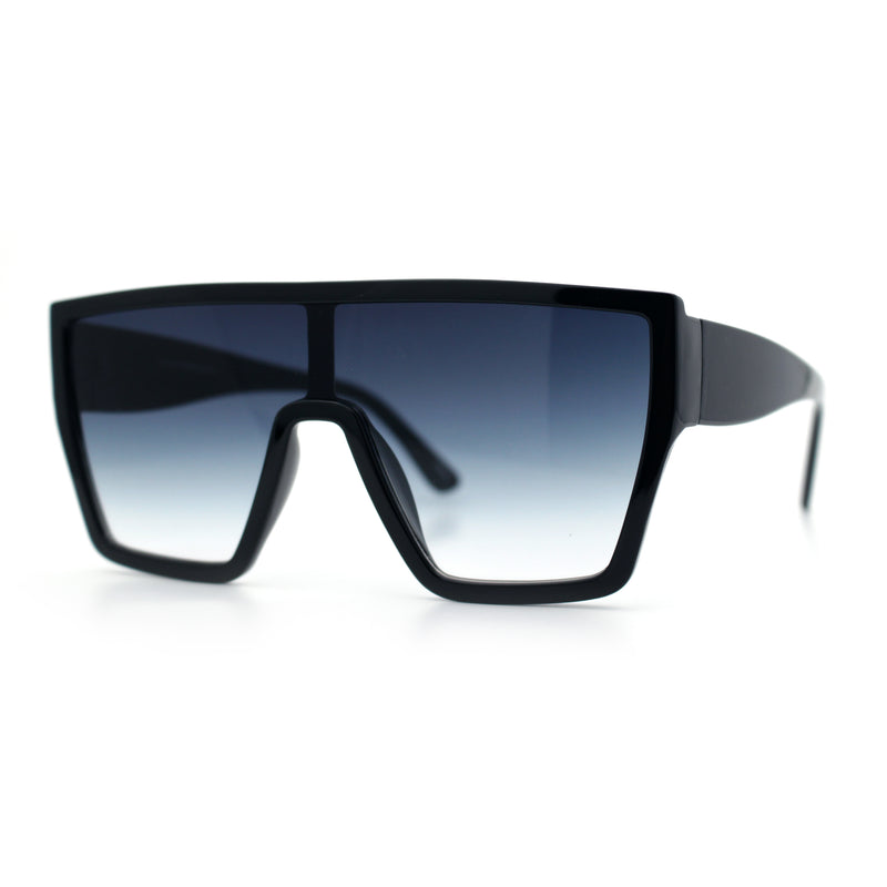 SA106 80s Flat Top Shield Robotic Plastic Sunglasses