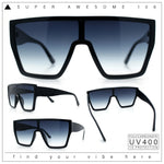 SA106 80s Flat Top Shield Robotic Plastic Sunglasses