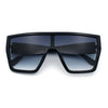 SA106 80s Flat Top Shield Robotic Plastic Sunglasses