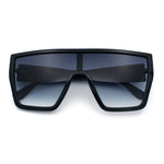 SA106 80s Flat Top Shield Robotic Plastic Sunglasses