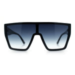 SA106 80s Flat Top Shield Robotic Plastic Sunglasses
