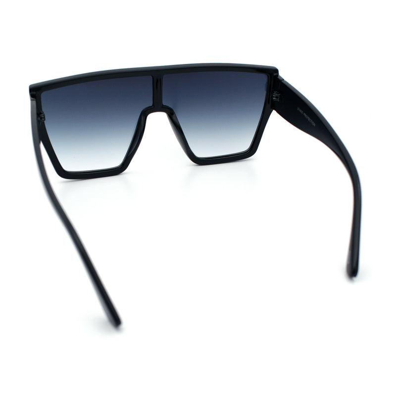 SA106 80s Flat Top Shield Robotic Plastic Sunglasses