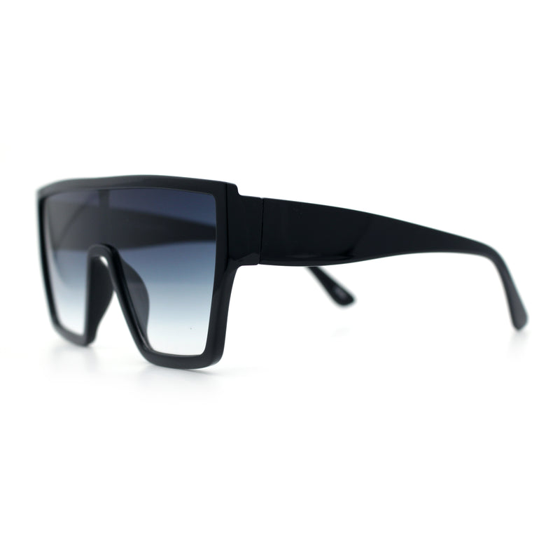 SA106 80s Flat Top Shield Robotic Plastic Sunglasses