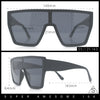 SA106 80s Flat Top Shield Robotic Plastic Sunglasses