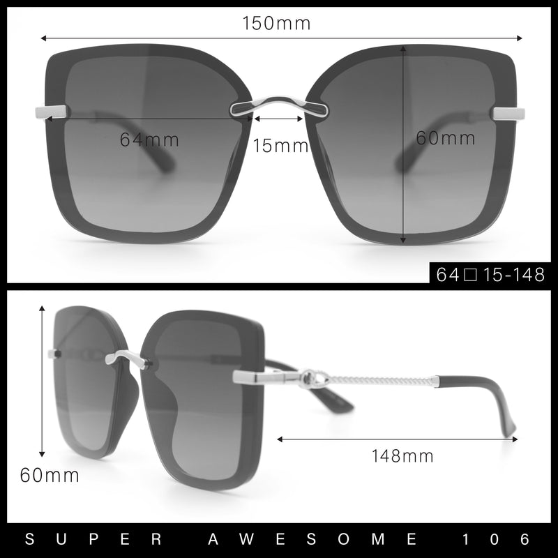 Polarized Womens 90s Glamour Butterfly Designer Sunglasses