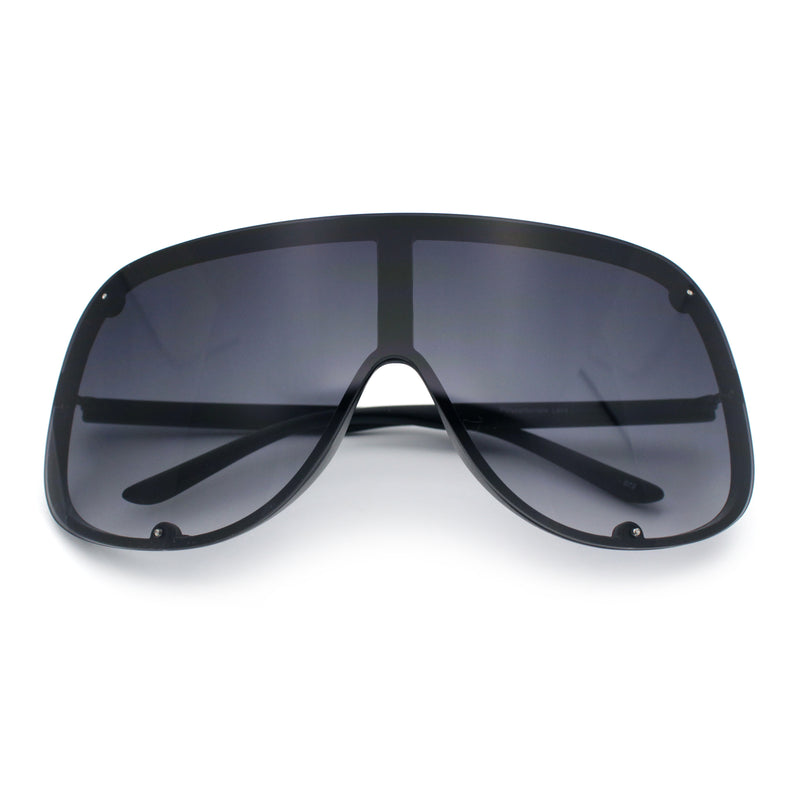 Extra Oversized Curved Shield Robotic 80s Sport Sunglasses