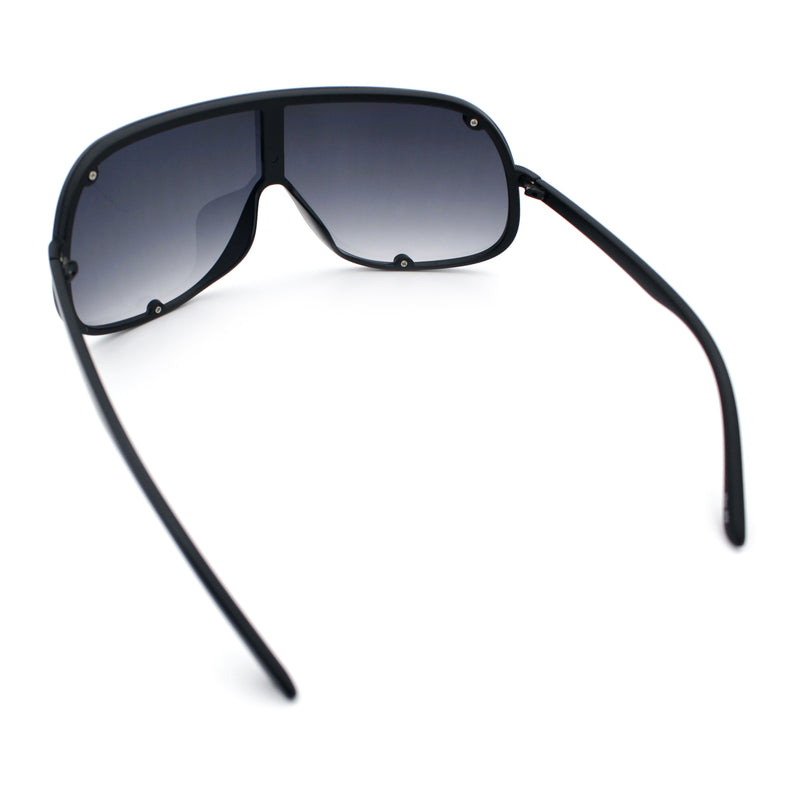 Extra Oversized Curved Shield Robotic 80s Sport Sunglasses