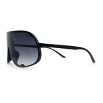 Extra Oversized Curved Shield Robotic 80s Sport Sunglasses