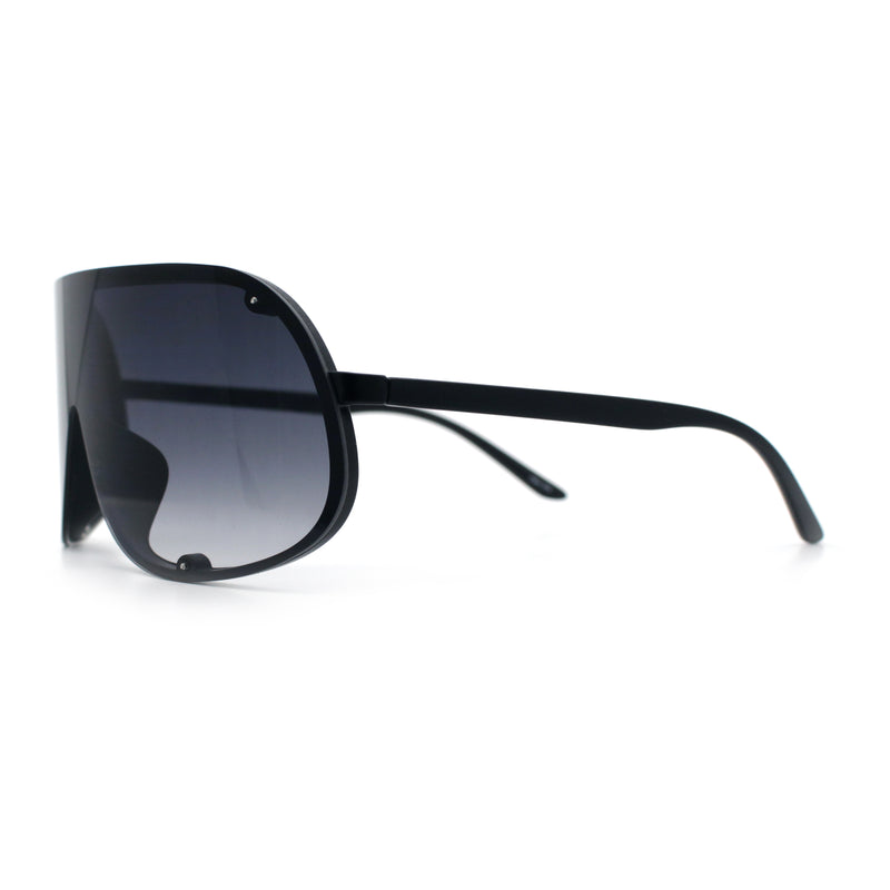 Extra Oversized Curved Shield Robotic 80s Sport Sunglasses