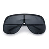 Extra Oversized Curved Shield Robotic 80s Sport Sunglasses