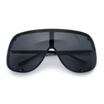 Extra Oversized Curved Shield Robotic 80s Sport Sunglasses