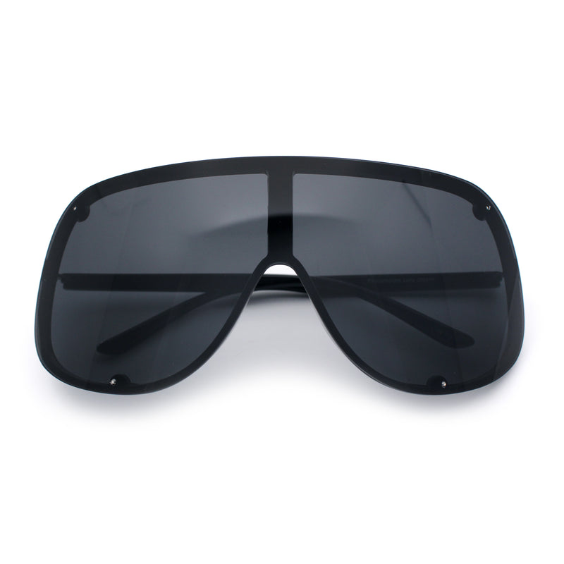 Extra Oversized Curved Shield Robotic 80s Sport Sunglasses