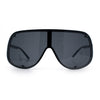Extra Oversized Curved Shield Robotic 80s Sport Sunglasses
