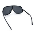 Extra Oversized Curved Shield Robotic 80s Sport Sunglasses