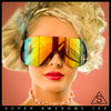 Extra Oversized Curved Shield Robotic 80s Sport Sunglasses
